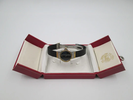 Hublot MDM Classic mujer. Acero y oro amarillo. Cuarzo. Correa goma. Estuche. 1990
