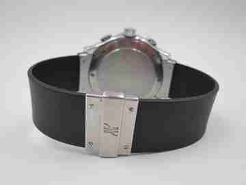 Hublot MDM Elegant automatic chronograph. Steel. Box, strap and papers. Calendar. 2010's