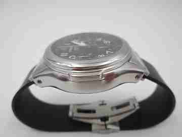 Hublot MDM Elegant automatic chronograph. Steel. Box, strap and papers. Calendar. 2010's