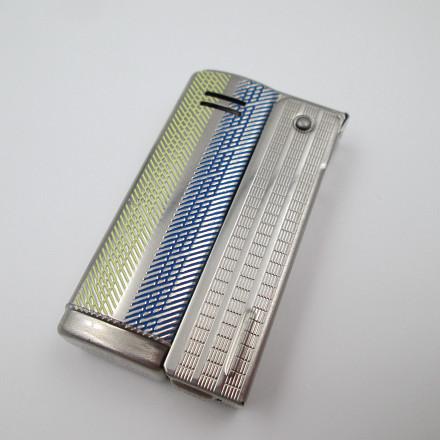 Imco Streamline 6800 Lighter Silver Plated Enamel 1955s | El