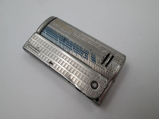 IMCO Streamline 6800 lighter. Austria. Silver plated metal. Petrol. 1955's