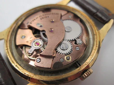 Incitus Stainless Steel Gold Plated Manual Wind Strap 1960s | El