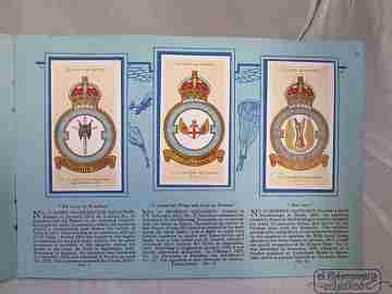 Insignias de la RAF. John Player. Años 40. 50 cromos color. 19 páginas