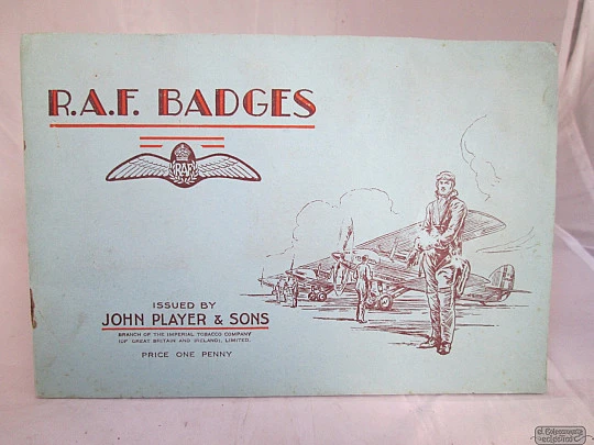Insignias de la RAF. John Player. Años 40. 50 cromos color. 19 páginas