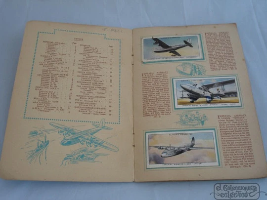 International air liners. John Player. 1940's. 50 colour stickers