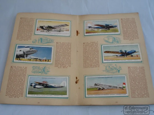 International air liners. John Player. 1940's. 50 colour stickers