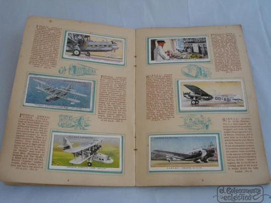 International air liners. John Player. 1940's. 50 colour stickers