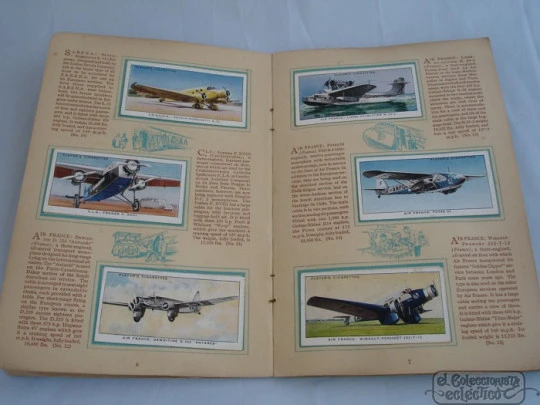 International air liners. John Player. 1940's. 50 colour stickers