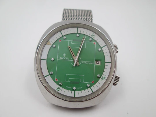 Invicta Super Compressor Soccer Timer. Stainless steel. Automatic. 1970's