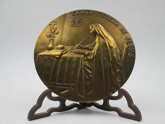 'IV Centenary Saint Teresa of Jesus' FNMT bronze medal. High relief. 1982. Spain