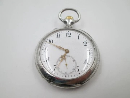 IWC Art Nouveau pocket watch. Sterling silver. Zurich, 1907. High relief