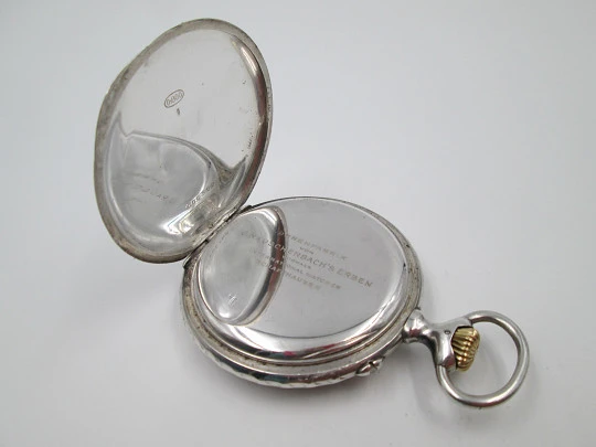 IWC Art Nouveau pocket watch. Sterling silver. Zurich, 1907. High relief