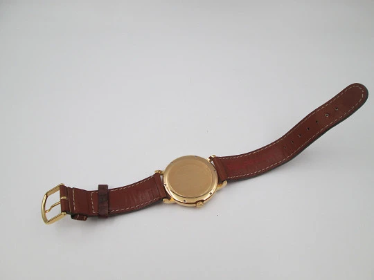 IWC Portofino men's wristwatch. 18k yellow gold. White dial. Leather box. Swiss. 2004