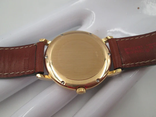 IWC Portofino men's wristwatch. 18k yellow gold. White dial. Leather box. Swiss. 2004