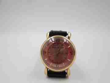 Jaeger LeCoultre Duoplan. Manual wind. 1940's. 18k yellow gold