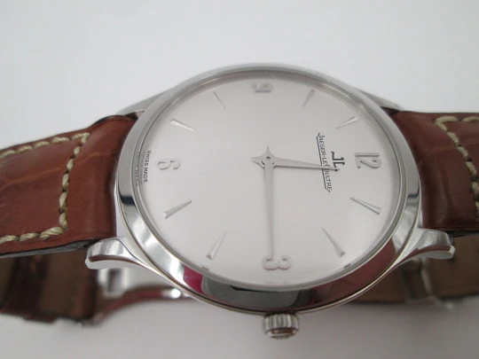 Jaeger-LeCoultre Master Control Ultra Thin 1000 hours. Cuerda manual. Acero. Correa