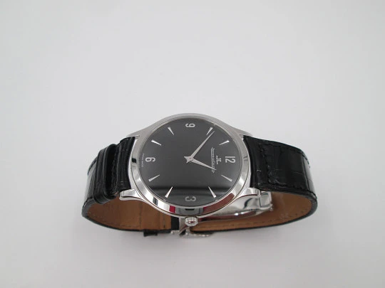 Jaeger-LeCoultre Master Control Ultra Thin 1000 hours. Manual wind. Steel. Black dial