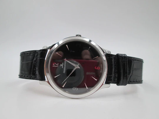 Jaeger-LeCoultre Master Control Ultra Thin 1000 hours. Manual wind. Steel. Black dial