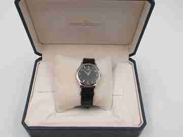 Jaeger-LeCoultre Master Control Ultra Thin 1000 hours. Manual wind. Steel. Black dial