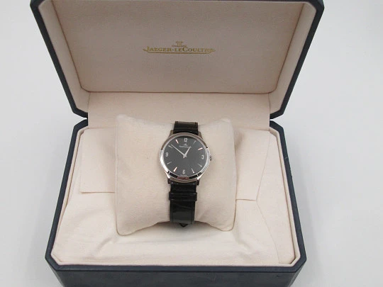 Jaeger-LeCoultre Master Control Ultra Thin 1000 hours. Manual wind. Steel. Black dial