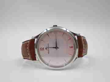 Jaeger-LeCoultre Master Control Ultra Thin 1000 hours. Manual wind. Steel. Strap. 2000's