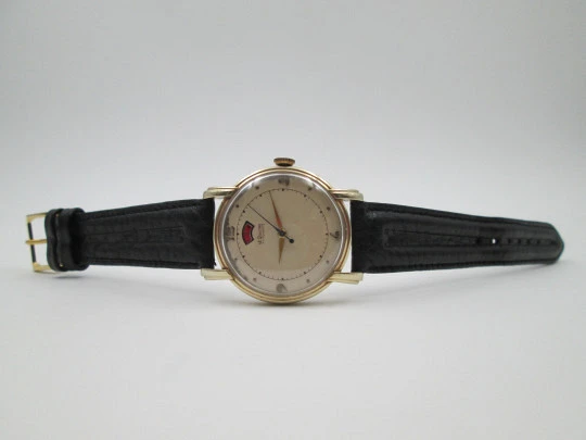 Jaeger LeCoultre Master Mariner power reserve. 10 karat gold plated. Automatic. 1950's