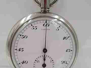 Jaeger sports stopwatch. Chromed metal. Swiss. Manual winding. 1930's