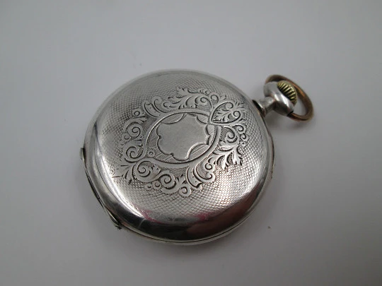 JC pocket watch. 800 sterling silver. Stem-wind. 1920's. Germany