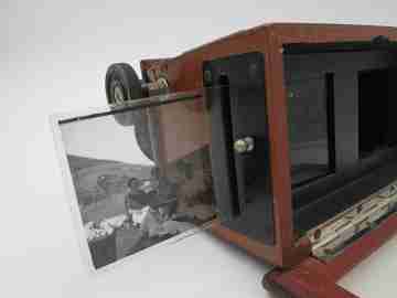 JCA 'Stereoskop' stereoscope handheld viewer. Glass slides. Box. Germany. 1935's