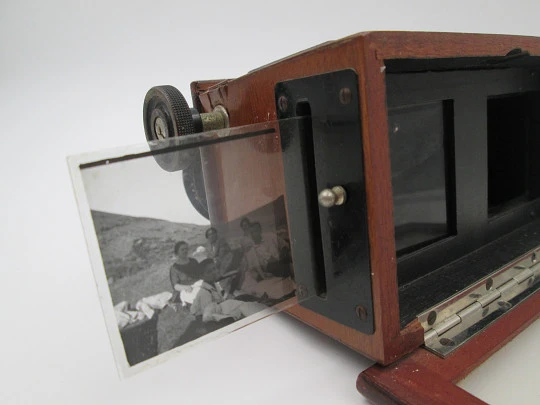 JCA 'Stereoskop' stereoscope handheld viewer. Glass slides. Box. Germany. 1935's