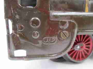 JEP Bass-Volt S.59 locomotive and SCNF coal tender. Tinplate. 1940's