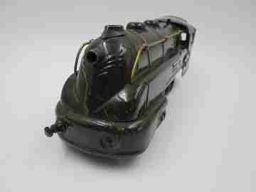 JEP Bass-Volt S.59 locomotive and SCNF coal tender. Tinplate. 1940's