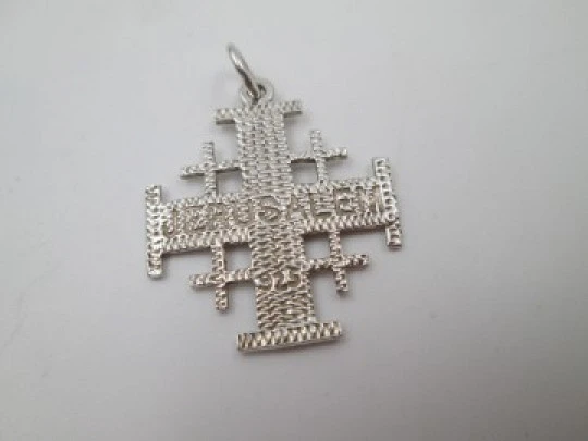 Jerusalem Cross / Crusades Cross pendant. 925 sterling silver. 1990's