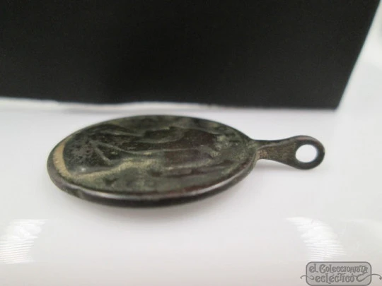 Jesus Christ and Virgin Mary. Bronze. 18th century. Elliptical