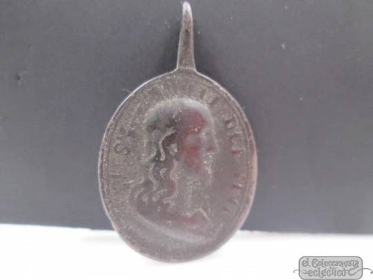 Jesus Christ and Virgin Mary. Bronze. 18th century. Elliptical