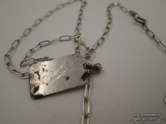 Jesus with children. 925 sterling silver. Chain. 1980's. Spain