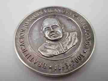 Joaquín Vilanova Camallonga beatification medal. Sterling silver. 2001