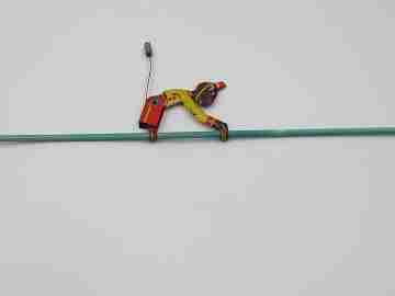 Jogo climbing monkey. Tinplate and wood. Tot-Tested Toys. 1930's. USA