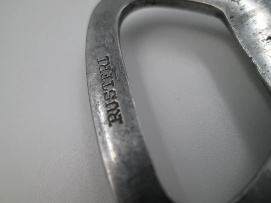 Johannes Siggaard bottle opener. Silver and steel. Floral & vegetable motifs. Denmark