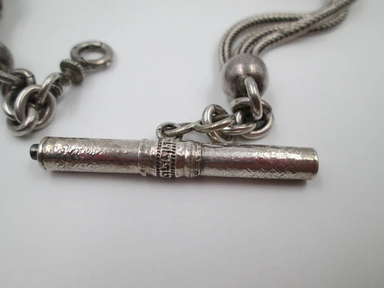 Juanneau AS Calais. Silver. 1850. Verge escapement. Key-wind. Chain. France