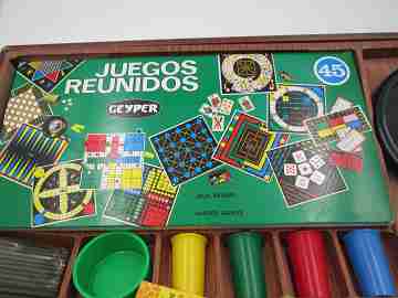 Juegos Reunidos Geyper 45. Caja, instrucciones y garantía. 1980. España