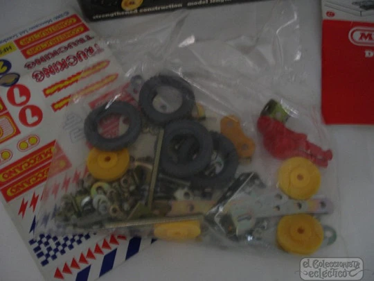 Juguete Meccano. Action Packs. 1980. Dragster. Caja e instrucciones