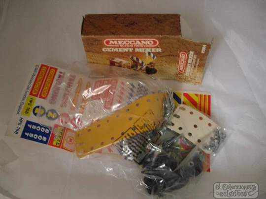 Juguete Meccano. Action Packs. 1980. Hormigonera. Caja e instrucciones