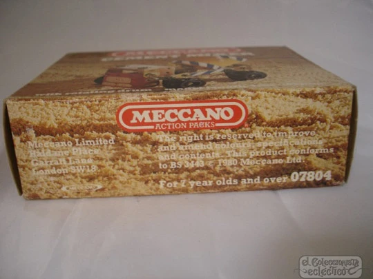 Juguete Meccano. Action Packs. 1980. Hormigonera. Caja e instrucciones