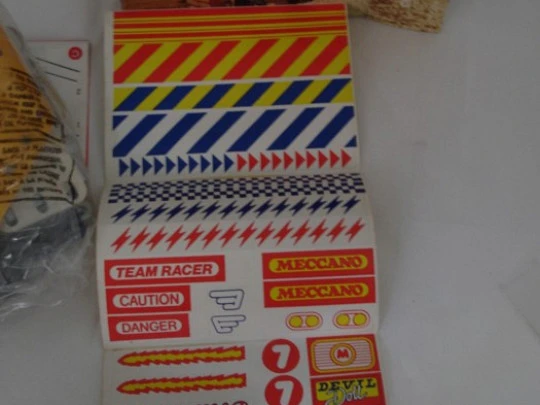 Juguete Meccano. Action Packs. 1980. Hormigonera. Caja e instrucciones