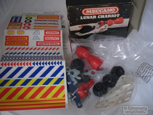 Juguete Meccano. Action Packs. 1980. Vehículo lunar. Caja original