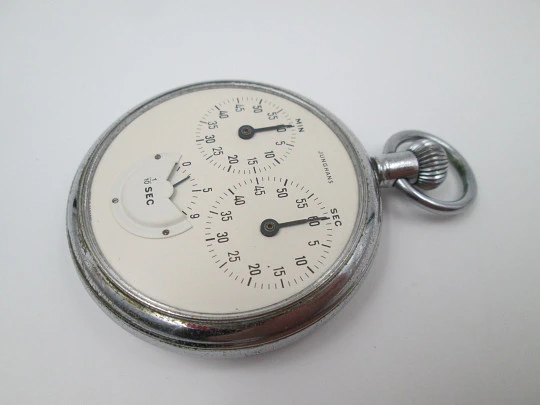 Junghans chronometer. Chromed metal. Germany. Manual winding. 1960's