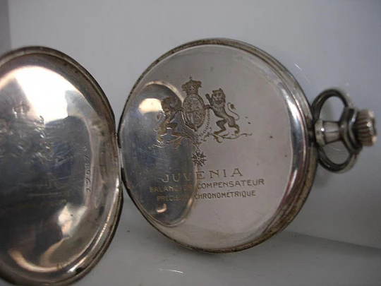 Juvenia. 900 sterling silver. Vermeil. Niello. Swiss. 1920's