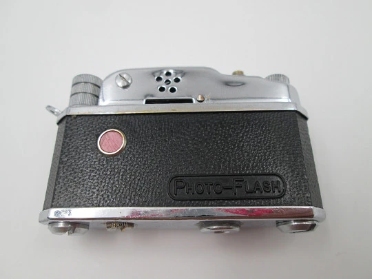 K.K.W. Photo-Flash camera table lighter. Japan. 1950's. Petrol. Automatic. Box