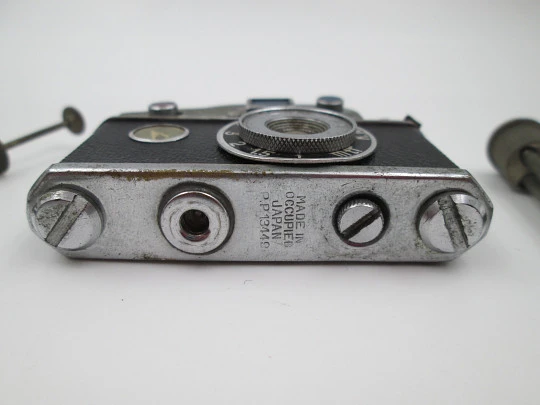 K.K.W. Photo-Flash camera table petrol lighter. Original box. Tripod & shutter release. Japan